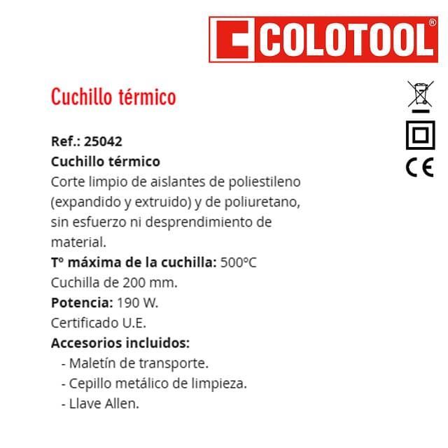 Kit Cuchillo Térmico 190W/200MM COLOTOOL Pro + 2 Cuchillas - Imagen 2