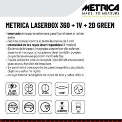 Láser METRICA Bravo Green H360+1V+2 Dots - Imagen 2