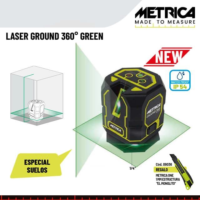 Láser MÉTRICA Ground 360º Green -Especial Suelos- - Imagen 1
