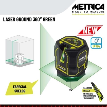 Láser MÉTRICA Ground 360º Green -Especial Suelos- - Imagen 1