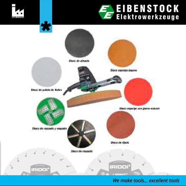 Máquina EIBENSTOCK EPG400 Fratasar, Enfoscar y Emplastecer. Pack EPG400 + 4 Esponjas - Imagen 4