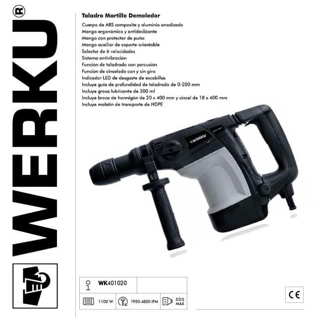 Martillo Combinado WERKU 1100W/35MM - Imagen 2