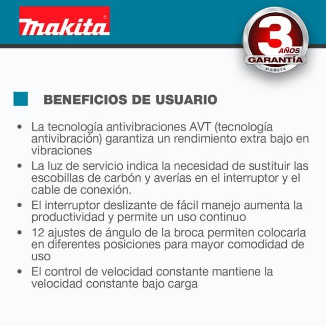 Martillo Demoledor MAKITA HM0871C AVT 1100W + 1P/1P - Imagen 4