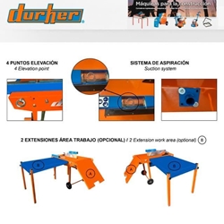 Mesa Circular de Corte DURHER Europa 350-M 3CV/50Hz + 2 Discos GRATIS - Imagen 2