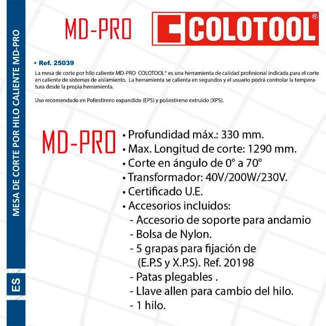 Mesa de Corte Poliestireno Hilo Caliente COLOTOOL MD-Pro SATE - Imagen 2