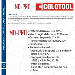 Mesa de Corte Poliestireno Hilo Caliente COLOTOOL MD-Pro SATE - Imagen 2