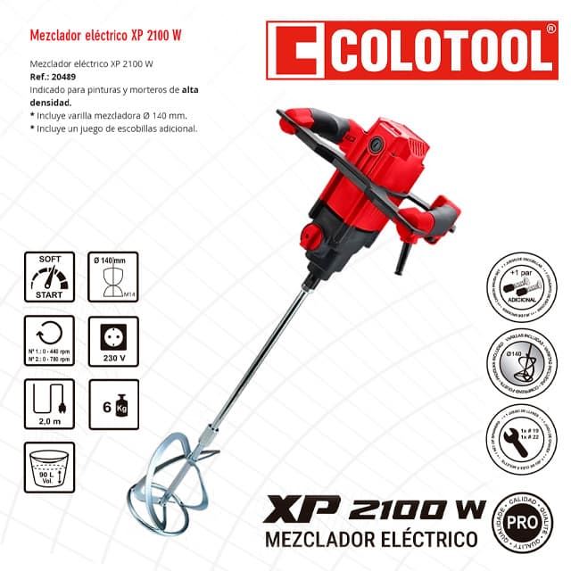 Mezclador Eléctrico COLOTOOL XP2100 - Imagen 1
