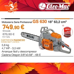 Motosierra OLEO-MAC GS 630 - Imagen 1