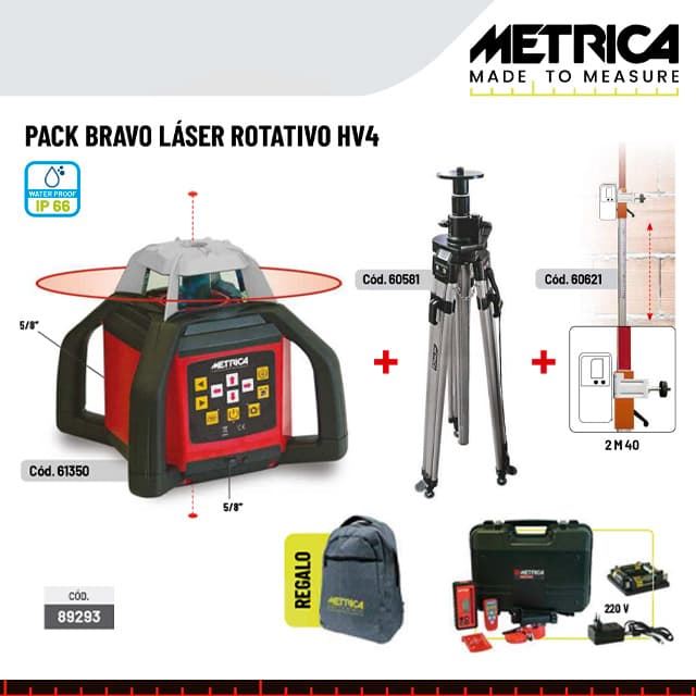 Pack Bravo Láser METRICA Rotativo HV4 - Imagen 1