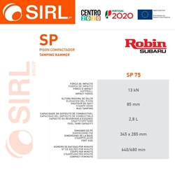 Pisón Compactador SIRL SP75 Robin-Subaru EH12 - Imagen 2