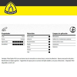 Plato Abrasivo Diamantado KLINGSPOR DS650PKD 125X22.23 - Imagen 2
