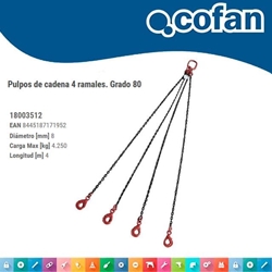 Pulpo de Cadenas 4 Ramales Grado 80 COFAN 4250Kg - Imagen 1
