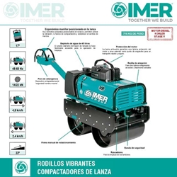 Rodillo Compactación Vibrante IMER VR-22E GIP. Motor Diésel KOHLER. Arranque Eléctrico - Imagen 1