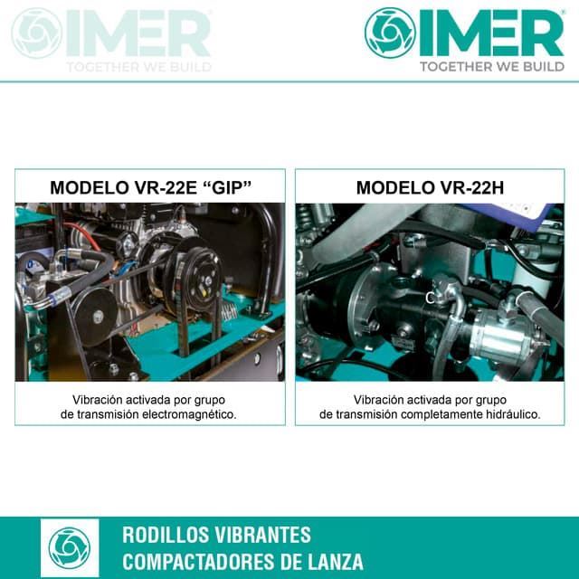 Rodillo Compactación Vibrante IMER VR-22E GIP. Motor Diésel KOHLER. Arranque Eléctrico - Imagen 6