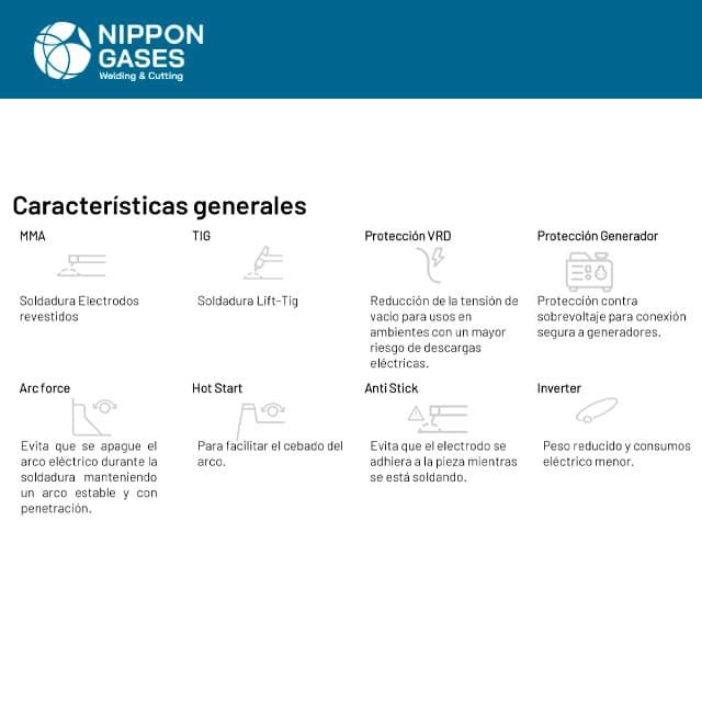 Soldadora Inverter MMA NIPPON MicroDC 201 LED - Imagen 5
