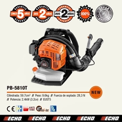Soplador de Mochila ECHO PB 5810T - Imagen 1
