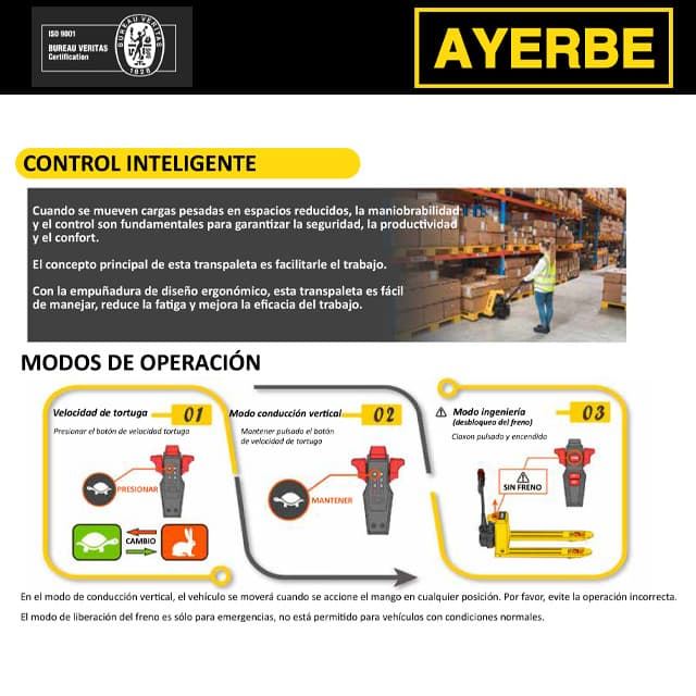 Transpaleta Eléctrica AYERBE AY-2000 EL - Imagen 3