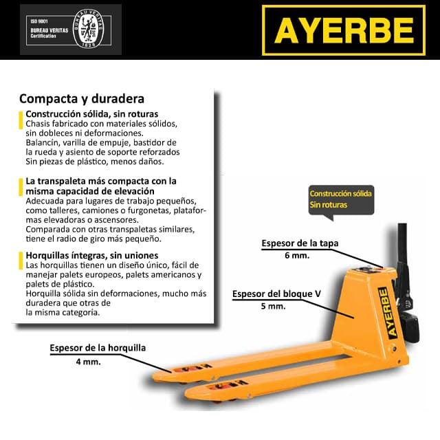 Transpaleta Eléctrica AYERBE AY-2000 EL - Imagen 7