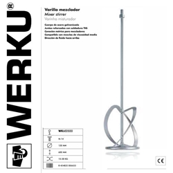 Varilla Mezcladora Viscosidad Alta WERKU M14 600X120MM - Imagen 1