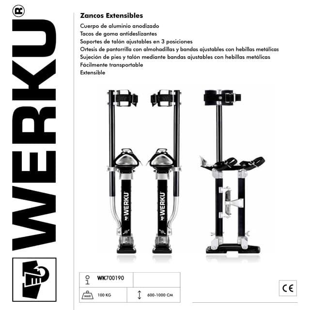 Zancos Extensibles WERKU 600-1000CM - Imagen 1